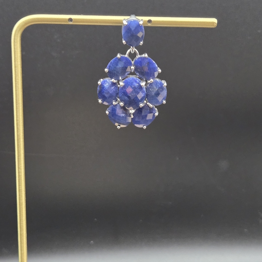 Sterling Silver Blue Gemstone Pendant